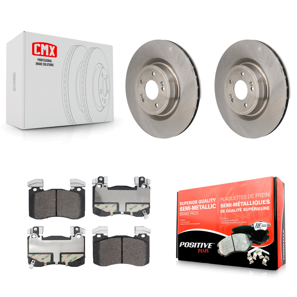 Front Disc Brake Rotors And Semi-Metallic Pads Kit For Genesis G70 Kia Stinger K8F-104228