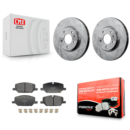 Front Brake Rotor & Semi-Metallic Pad Kit For GMC Terrain With 321mm Diameter K8F-104248