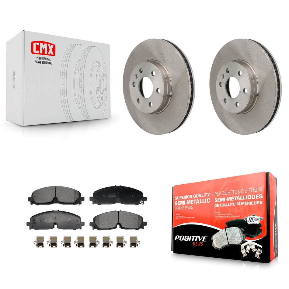 Front Disc Brake Rotors Semi-Metallic Pad Kit For 2021-2022 Chevrolet Colorado GMC Canyon K8F-104249