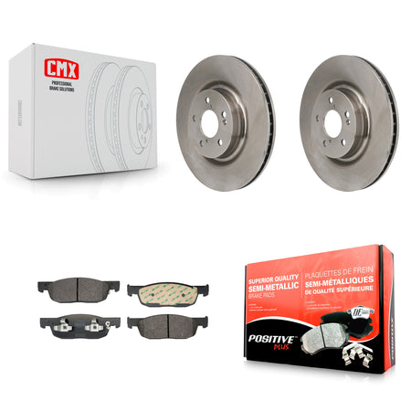 Front Disc Brake Rotors And Semi-Metallic Pads Kit For 2022-2023 Acura MDX 3.5L K8F-104262