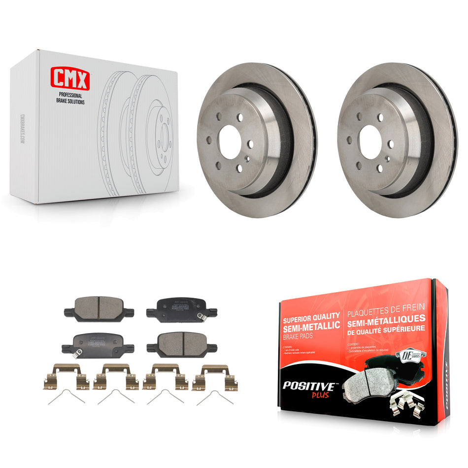 Rear Disc Brake Rotor & Semi-Metallic Pad Kit For 2021-2022 Chevrolet Colorado GMC Canyon K8F-104278
