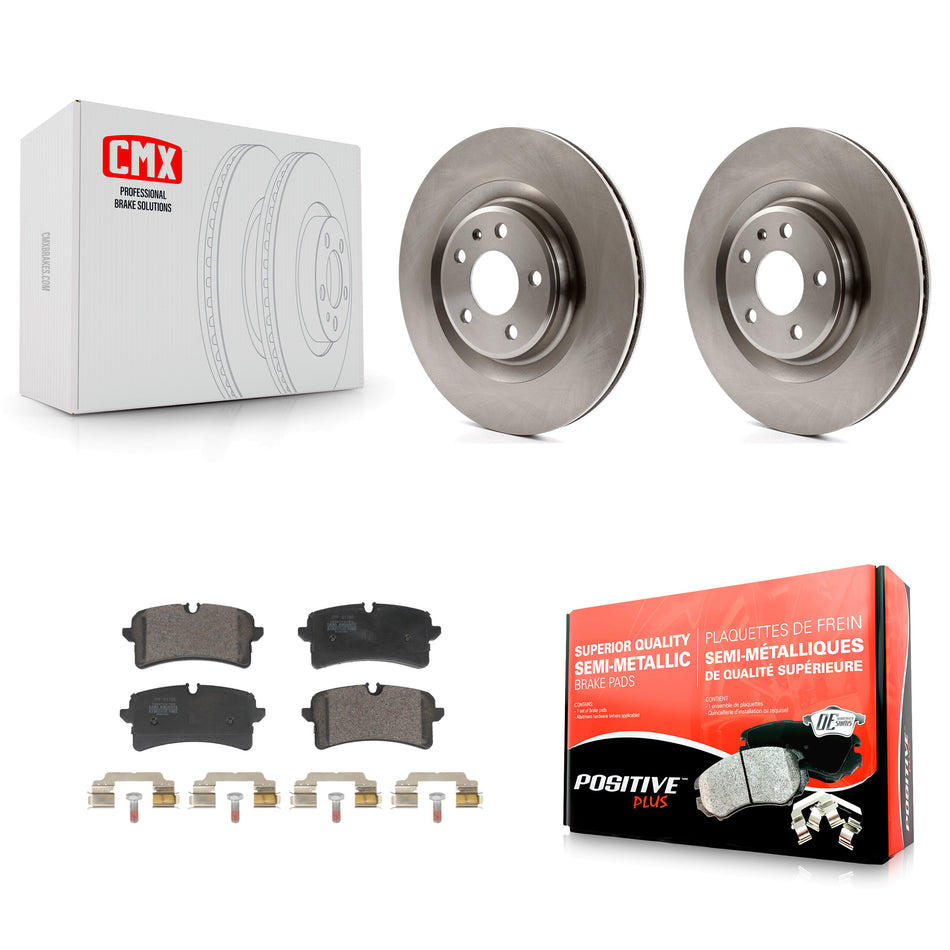 Rear Brake Rotors Semi-Metallic Pad Kit For Audi A7 Quattro With Ceramic Composite Brakes K8F-104280