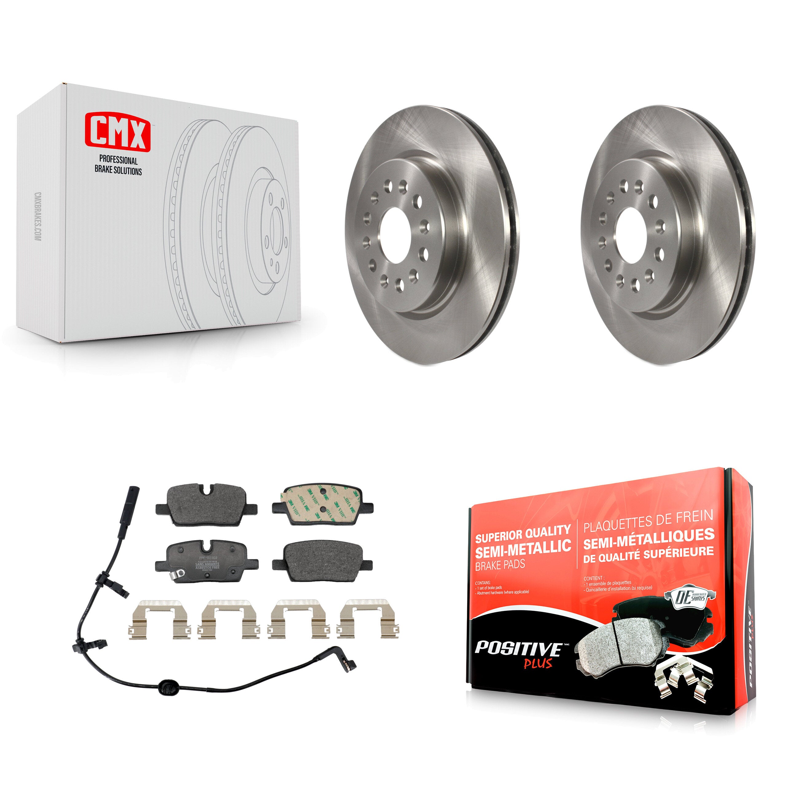 Rear Brake Rotors Semi-Metallic Pad Kit For Chevrolet Traverse Blazer Cadillac Equinox EV K8F-104283