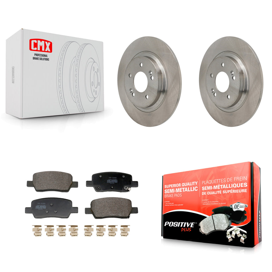 Rear Disc Brake Rotor & Semi-Metallic Pad Kit For Hyundai Santa Fe Kia Sorento GAS engine K8F-104297