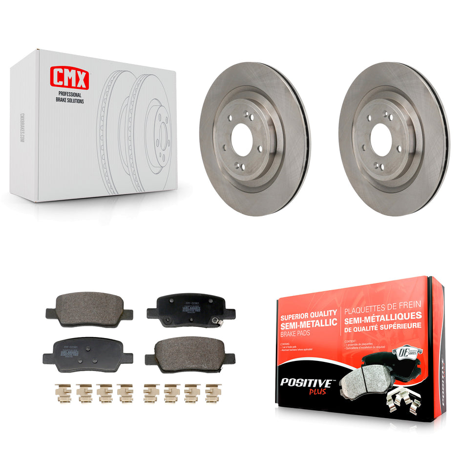 Rear Disc Brake Rotors And Semi-Metallic Pads Kit For Hyundai Santa Fe Kia Sorento K8F-104298