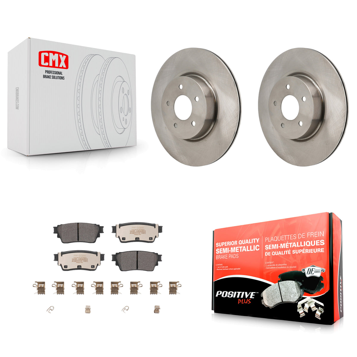 Rear Brake Rotors & Semi-Metallic Pad Kit For Mitsubishi Outlander Nissan Pathfinder QX60 K8F-104300