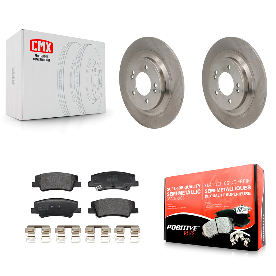 Rear Disc Brake Rotors And Semi-Metallic Pads Kit For Hyundai Tucson Kia Sportage K8F-104301