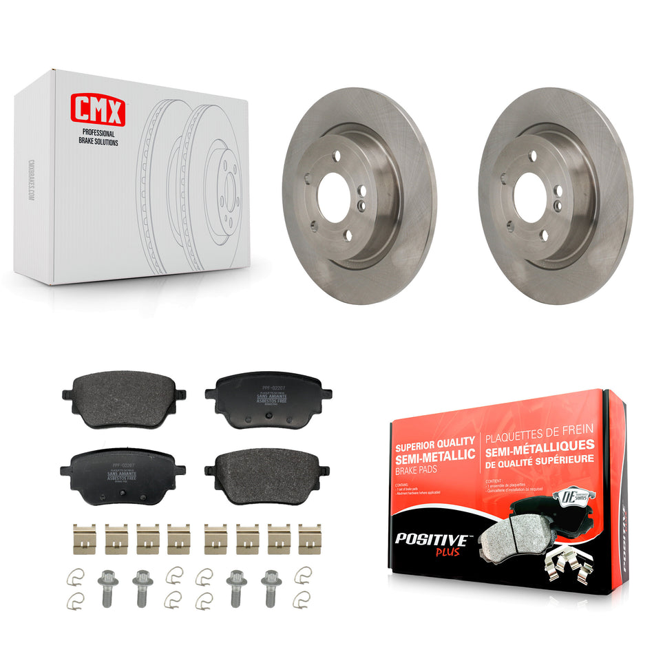 Rear Brake Rotor Semi-Metallic Pad Kit For Mercedes-Benz A220 CLA250 With Standard Brakes K8F-104302