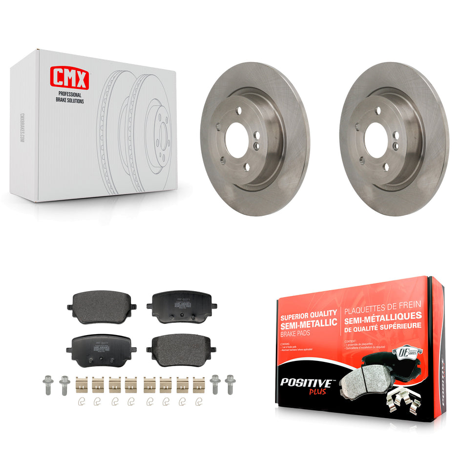 Rear Brake Rotor Semi-Metallic Pad Kit For 2019-2022 Mercedes-Benz A220 With Sport Brakes K8F-104303