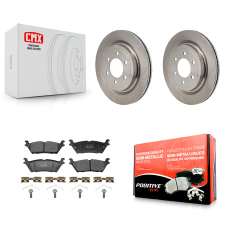 Rear Disc Brake Rotors And Semi-Metallic Pads Kit For Ford F-150 Lightning K8F-104304