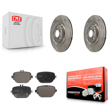 Rear Disc Brake Rotor Semi-Metallic Pad Kit For Mercedes-Benz E400 E450 E53 AMG E43 CLS53 K8F-104321