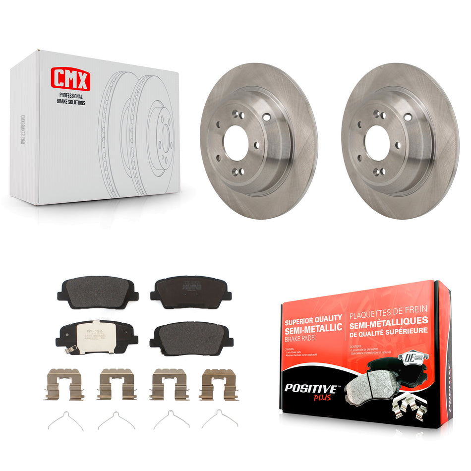 Rear Disc Brake Rotors And Semi-Metallic Pads Kit For Genesis G70 Kia Stinger K8F-104334