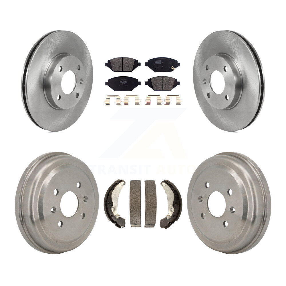 Front Rear Disc Brake Rotors Semi-Metallic Pad And Drum Kit For 2016-2021 Chevrolet Spark K8F-104338