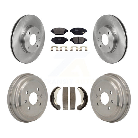 Front Rear Disc Brake Rotors Semi-Metallic Pad And Drum Kit For 2016-2021 Chevrolet Spark K8F-104338