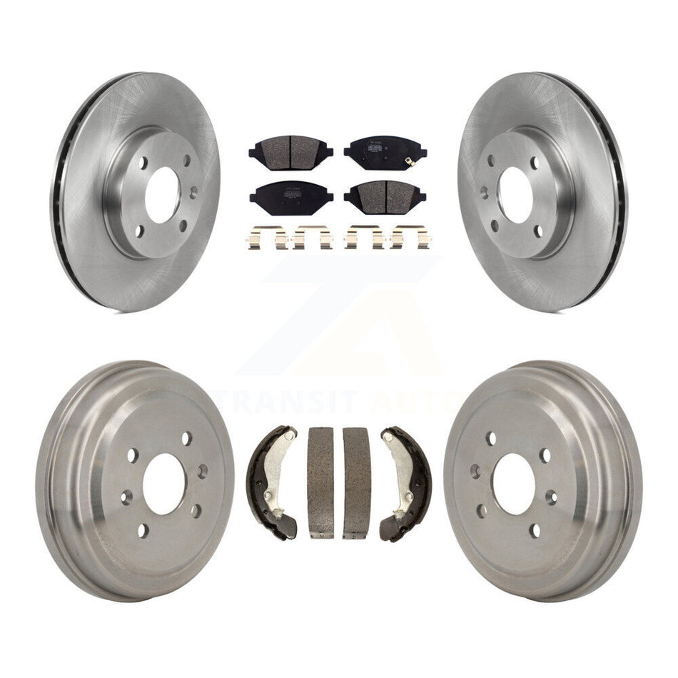 Front Rear Disc Brake Rotors Semi-Metallic Pad And Drum Kit For 2016-2021 Chevrolet Spark K8F-104338