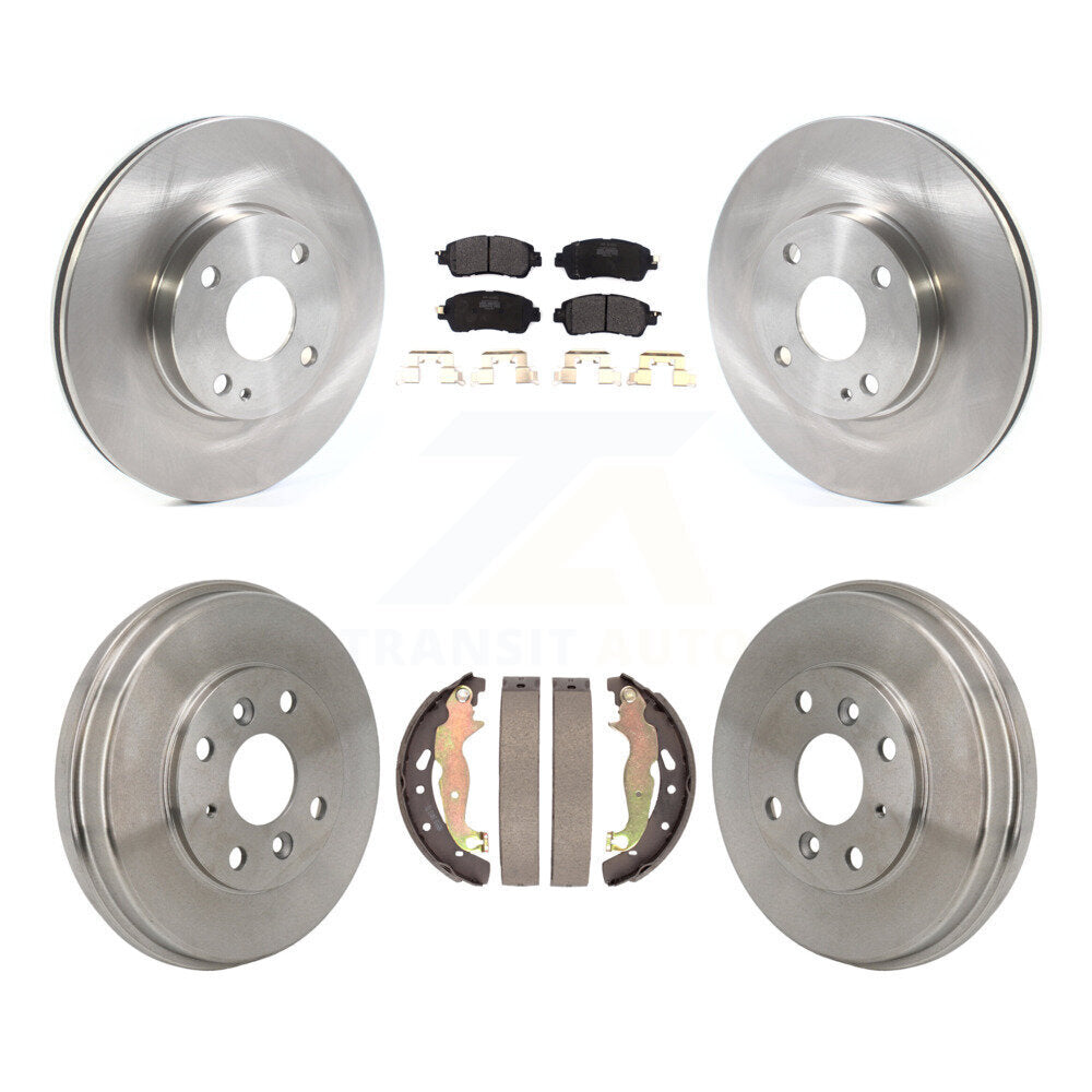 Front Rear Disc Brake Rotors Semi-Metallic Pads And Drum Kit For Toyota Yaris iA Scion K8F-104341