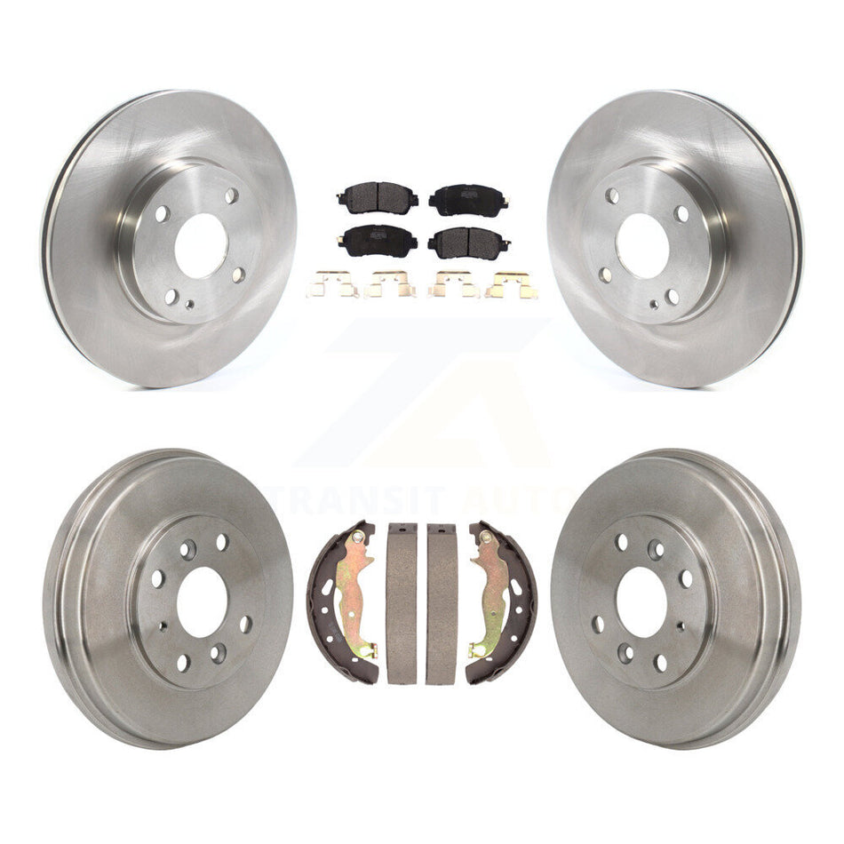 Front Rear Disc Brake Rotors Semi-Metallic Pads And Drum Kit For Toyota Yaris iA Scion K8F-104341