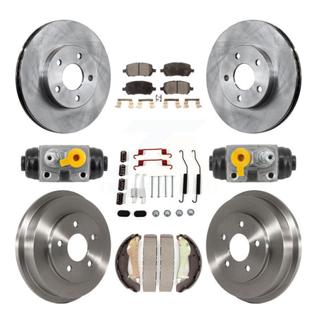 Front Rear Brake Rotor Semi-Metallic Pad & Drum Kit (9Pc) For Chevrolet Cobalt Pontiac G5 K8F-104367