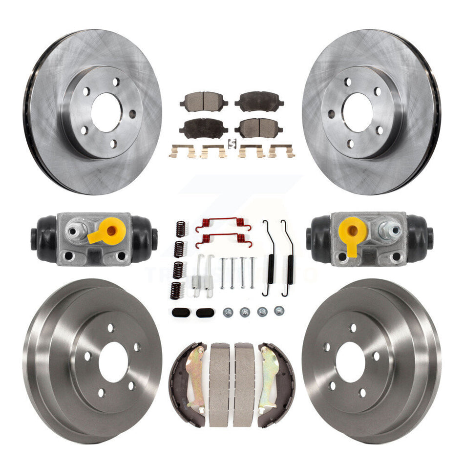 Front Rear Brake Rotor Semi-Metallic Pad & Drum Kit (9Pc) For Chevrolet Cobalt Pontiac G5 K8F-104367