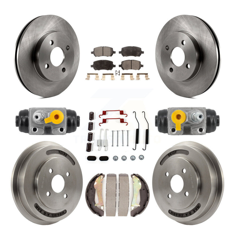 Front Rear Brake Rotor Semi-Metallic Pad & Drum Kit (9Pc) For Chevrolet Cobalt Pontiac G5 K8F-104368