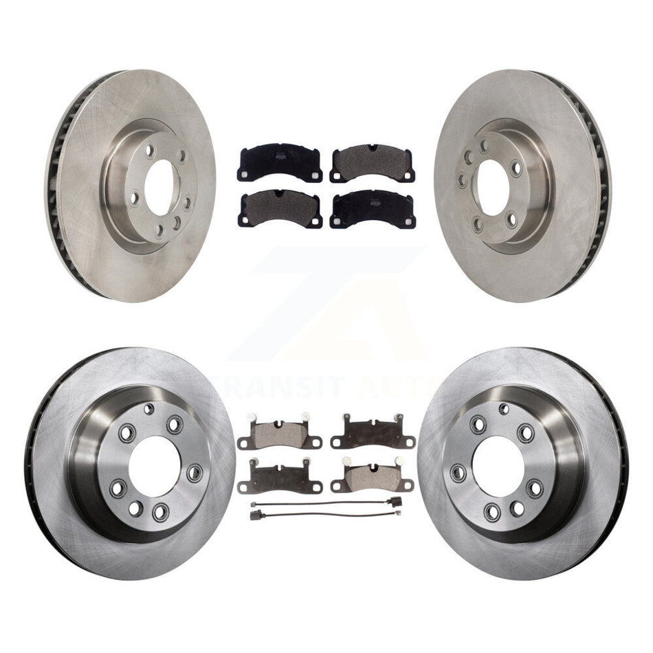 Front Rear Brake Rotor Semi-Metallic Pad Kit (6Pc) For Volkswagen Touareg Porsche Cayenne K8F-104370