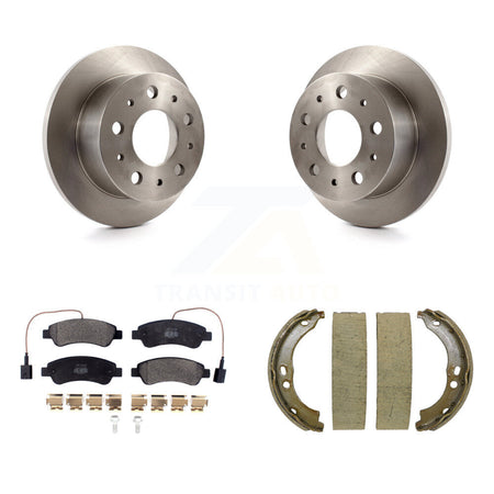 Rear Disc Rotors Semi-Metallic Pads & Parking Shoes Kit For Ram ProMaster 2500 3500 1500 K8F-104389