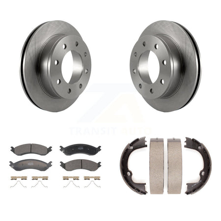 Rear Disc Rotors Semi-Metallic Pads Parking Shoes Kit For GMC Chevrolet Savana 2500 3500 K8F-104392