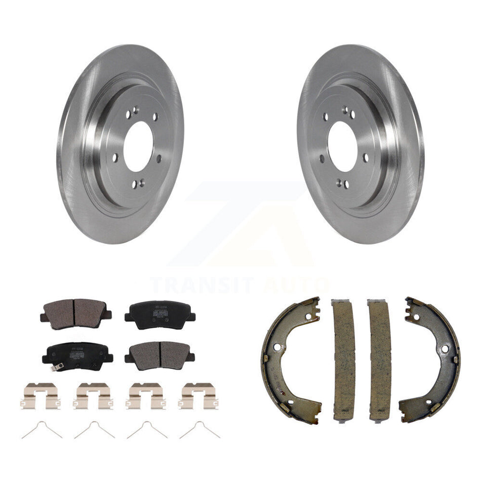 Rear Disc Rotors Semi-Metallic Pads And Parking Shoes Kit For Kia Sportage Hyundai Tucson K8F-104400