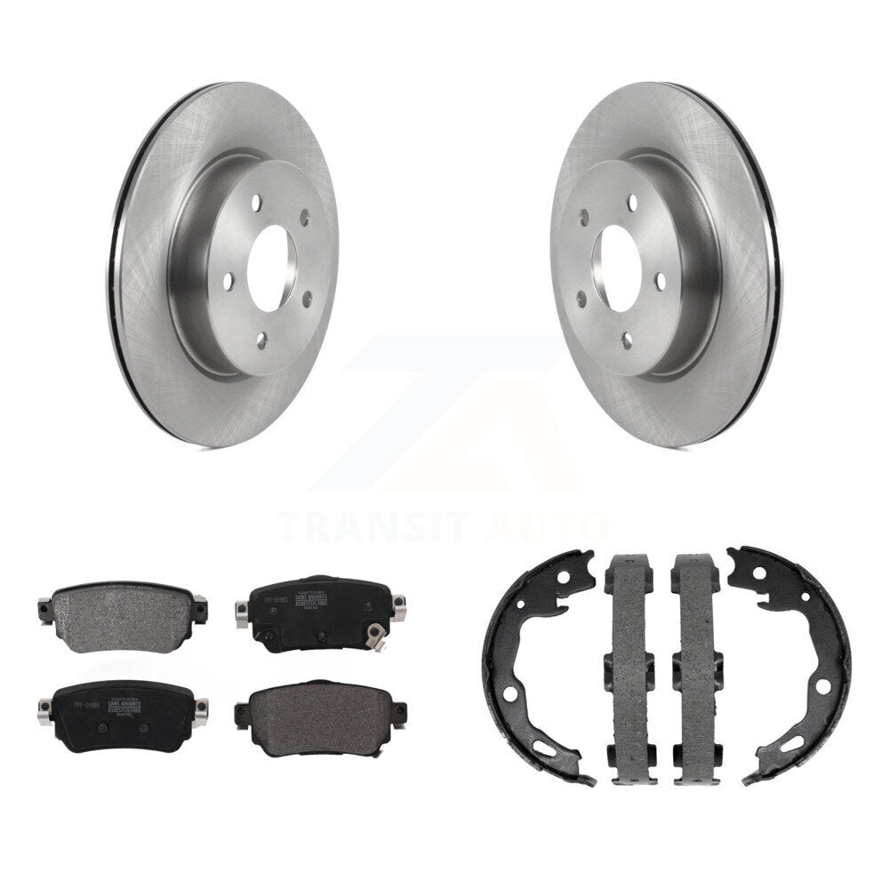 Rear Disc Rotors Semi-Metallic Pads And Parking Shoes Kit For Nissan Rogue Sport Qashqai K8F-104406