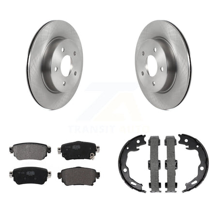 Rear Disc Rotors Semi-Metallic Pads And Parking Shoes Kit For Nissan Rogue Sport Qashqai K8F-104406
