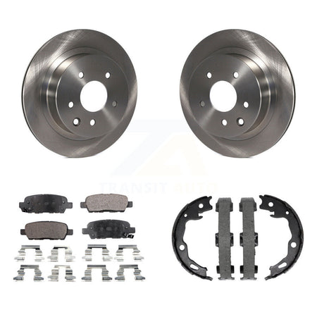 Rear Disc Rotors Semi-Metallic Pads And Parking Shoes Kit For Nissan Rogue Sport Qashqai K8F-104407