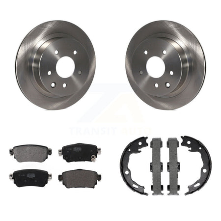 Rear Disc Rotors Semi-Metallic Pads Parking Brake Shoes Kit For 2019 Nissan Rogue Sport S K8F-104408