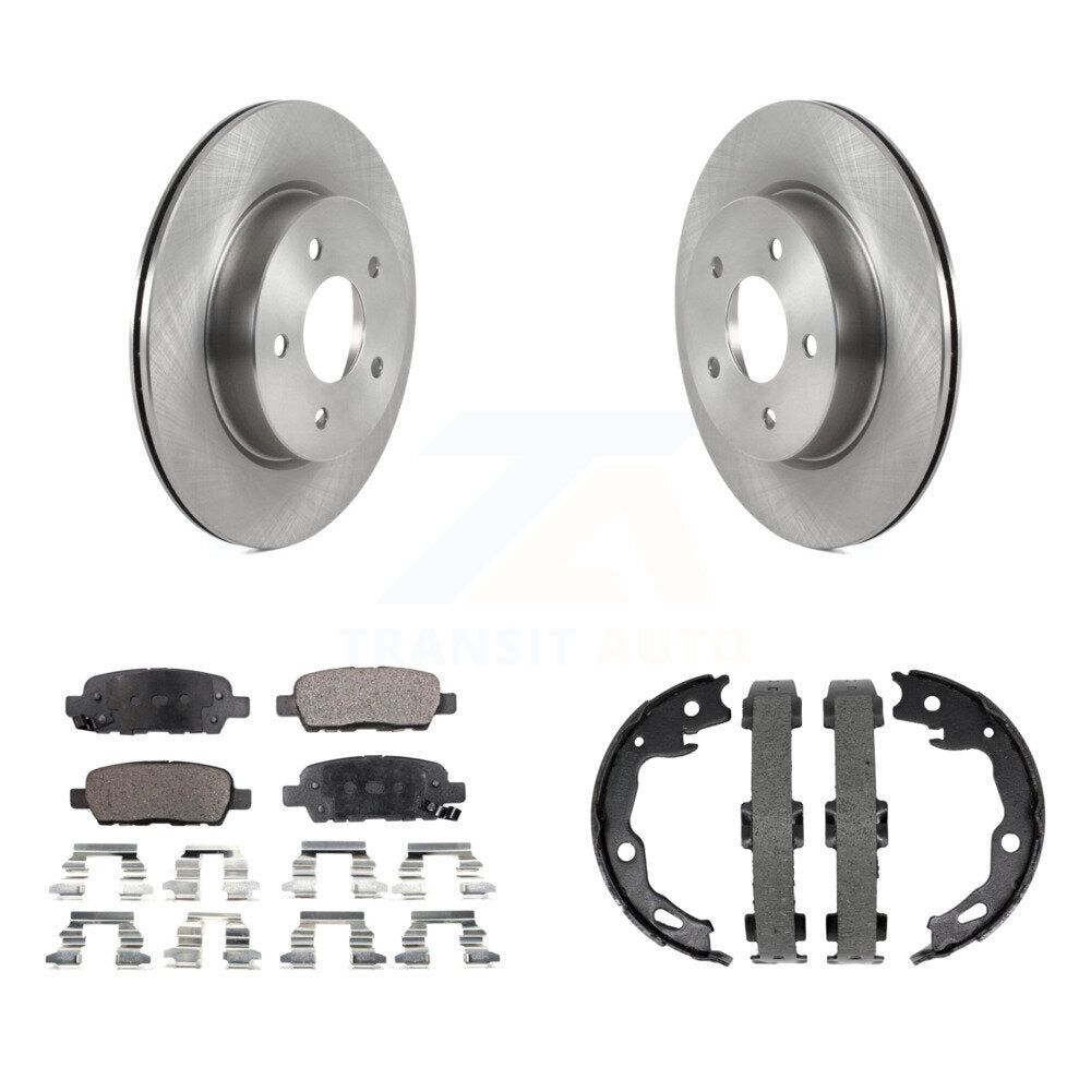 Rear Disc Rotors Semi-Metallic Pads And Parking Shoes Kit For Nissan Qashqai Rogue Sport K8F-104409