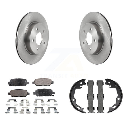 Rear Disc Rotors Semi-Metallic Pads And Parking Shoes Kit For Nissan Qashqai Rogue Sport K8F-104409