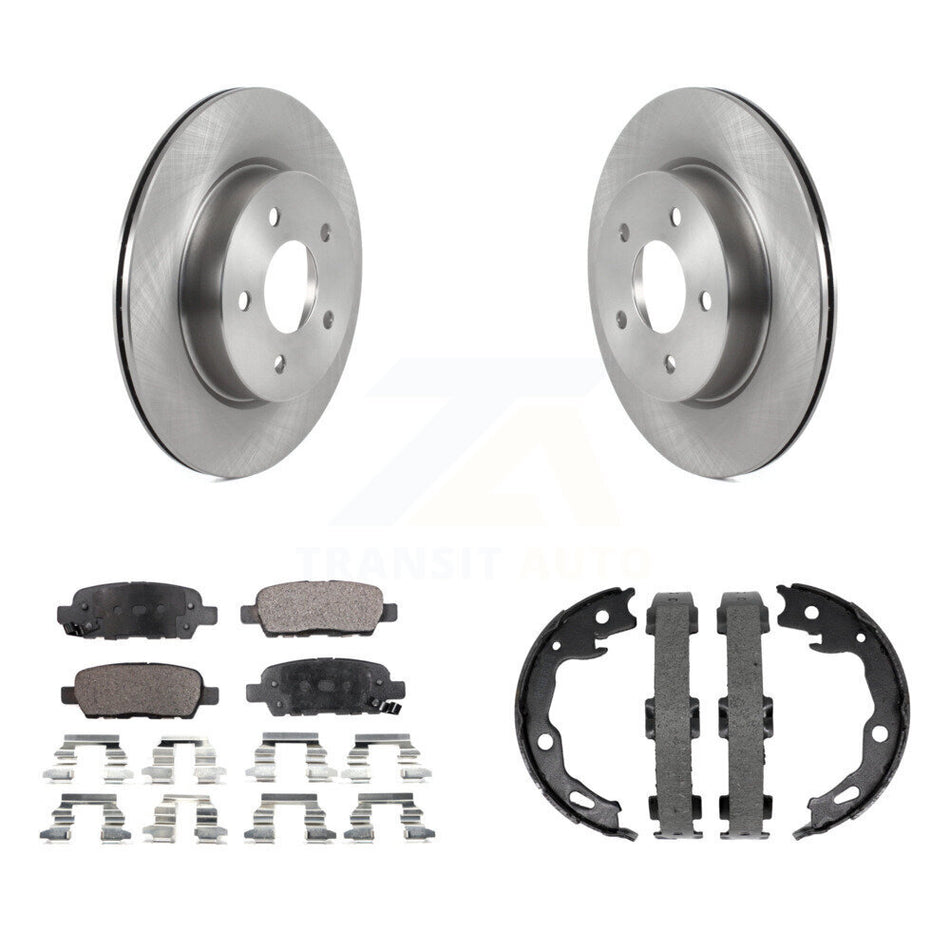 Rear Disc Rotors Semi-Metallic Pads And Parking Shoes Kit For Nissan Qashqai Rogue Sport K8F-104409