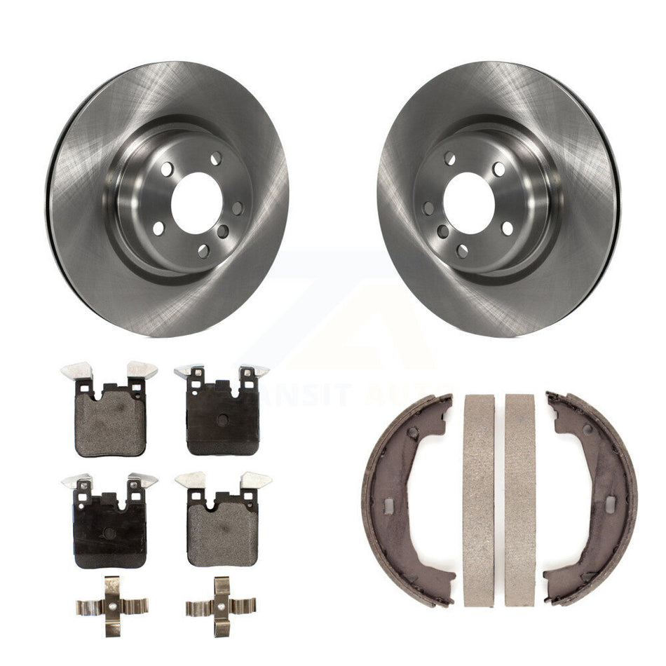 Rear Disc Rotors Semi-Metallic Pads Parking Shoes Kit For BMW 230i xDrive 228i 328i M240i K8F-104419