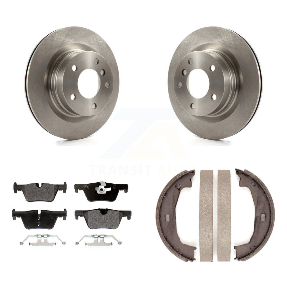 Rear Disc Rotors Semi-Metallic Pads Parking Shoes Kit For BMW 230i xDrive 228i 328i 320i K8F-104421