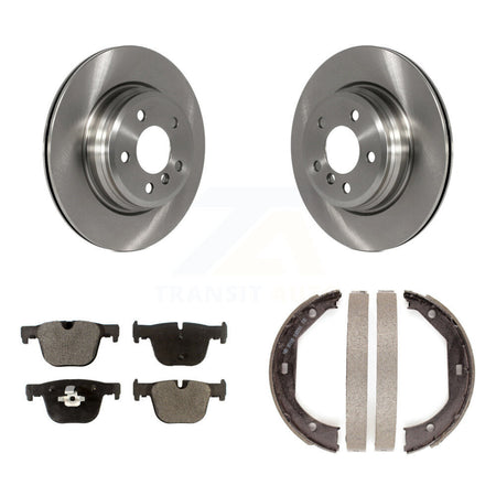 Rear Disc Rotors Semi-Metallic Pads Parking Shoes Kit For BMW 330i xDrive 328i 335i 428i K8F-104426