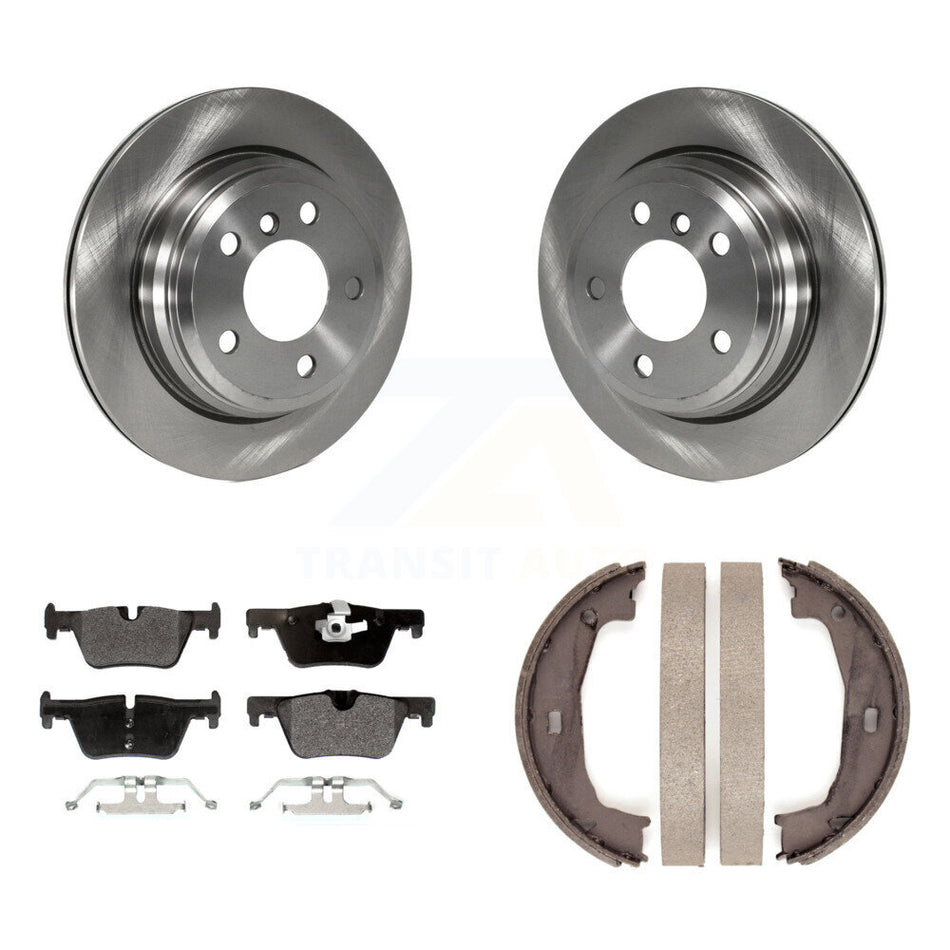 Rear Disc Rotors Semi-Metallic Pads Parking Shoes Kit For BMW 320i xDrive 428i Gran Coupe K8F-104436