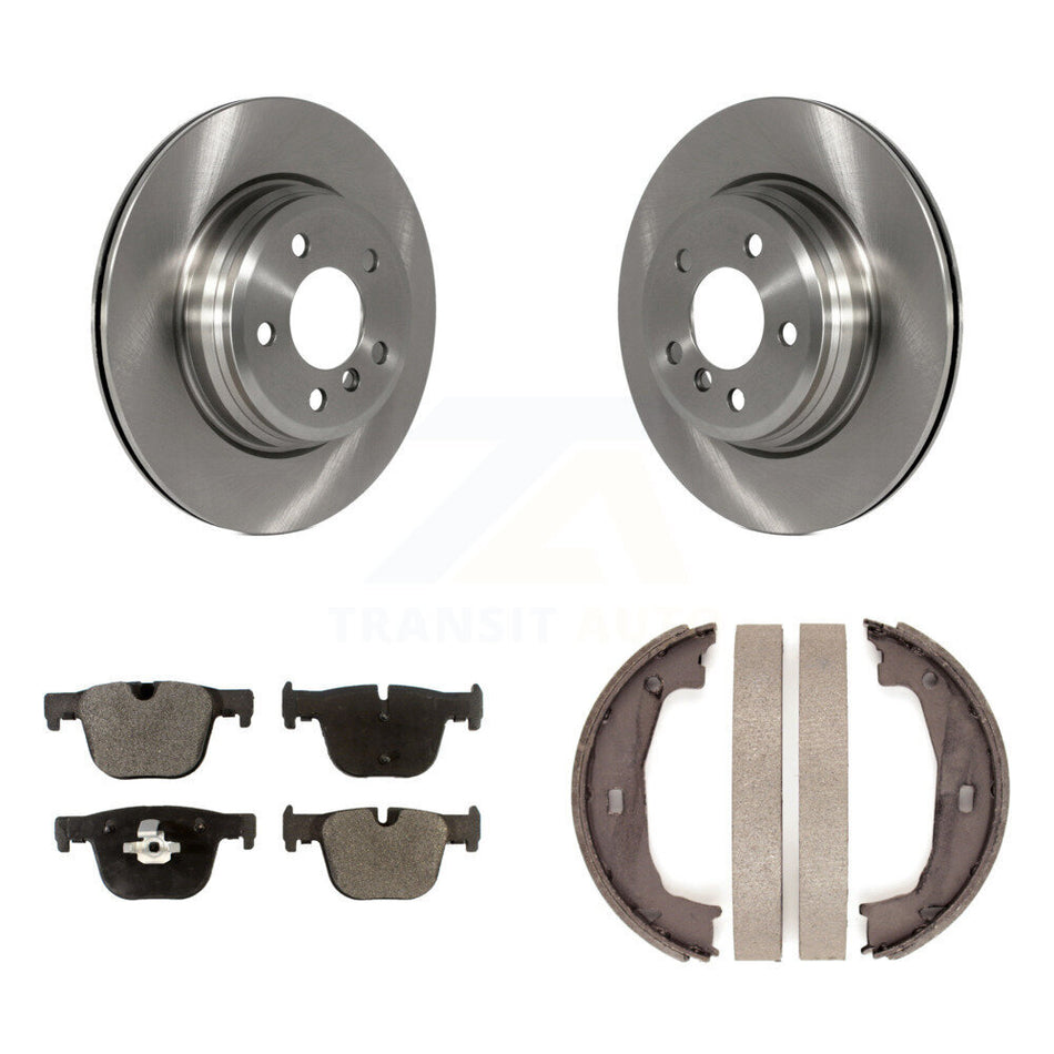 Rear Disc Rotors Semi-Metallic Pads Parking Shoes Kit For BMW 428i xDrive Gran Coupe 328i K8F-104437