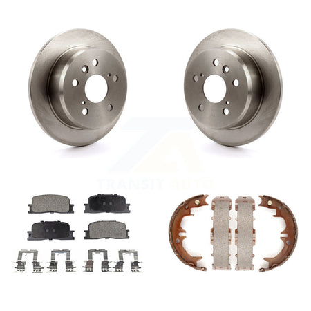 Rear Disc Rotors Semi-Metallic Pads Parking Shoes Kit For Toyota Camry Lexus ES330 ES300 K8F-104490