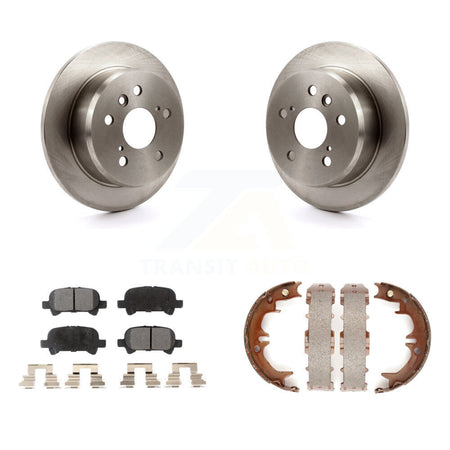 Rear Disc Rotors Semi-Metallic Pads And Parking Shoes Kit For Toyota Camry Solara Avalon K8F-104491