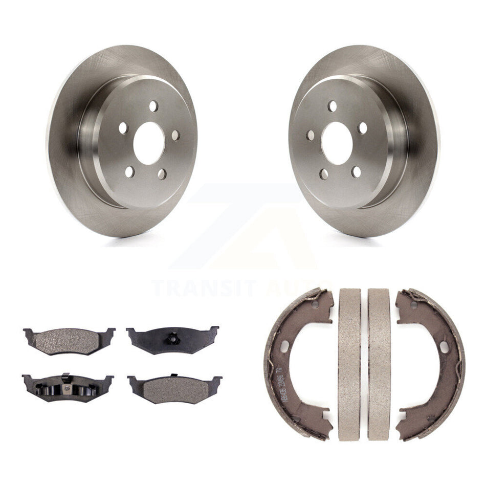 Rear Disc Rotors Semi-Metallic Pads And Parking Shoes Kit For Chrysler PT Cruiser Sebring K8F-104627