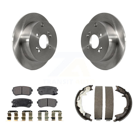 Rear Disc Rotors Semi-Metallic Pads And Parking Shoes Kit For Hyundai Accent Kia Rio5 Rio K8F-104633