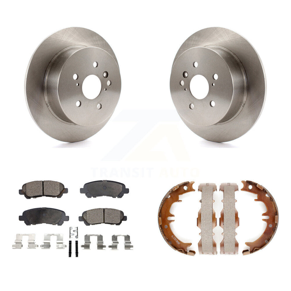 Rear Disc Rotors Semi-Metallic Pads And Parking Shoes Kit For 2008-2013 Toyota Highlander K8F-104687