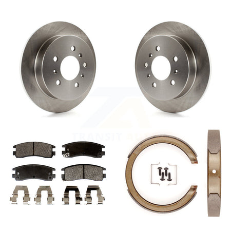 Rear Disc Rotors Semi-Metallic Pads Parking Shoes Kit For Chevrolet Impala Pontiac Grand K8F-104697