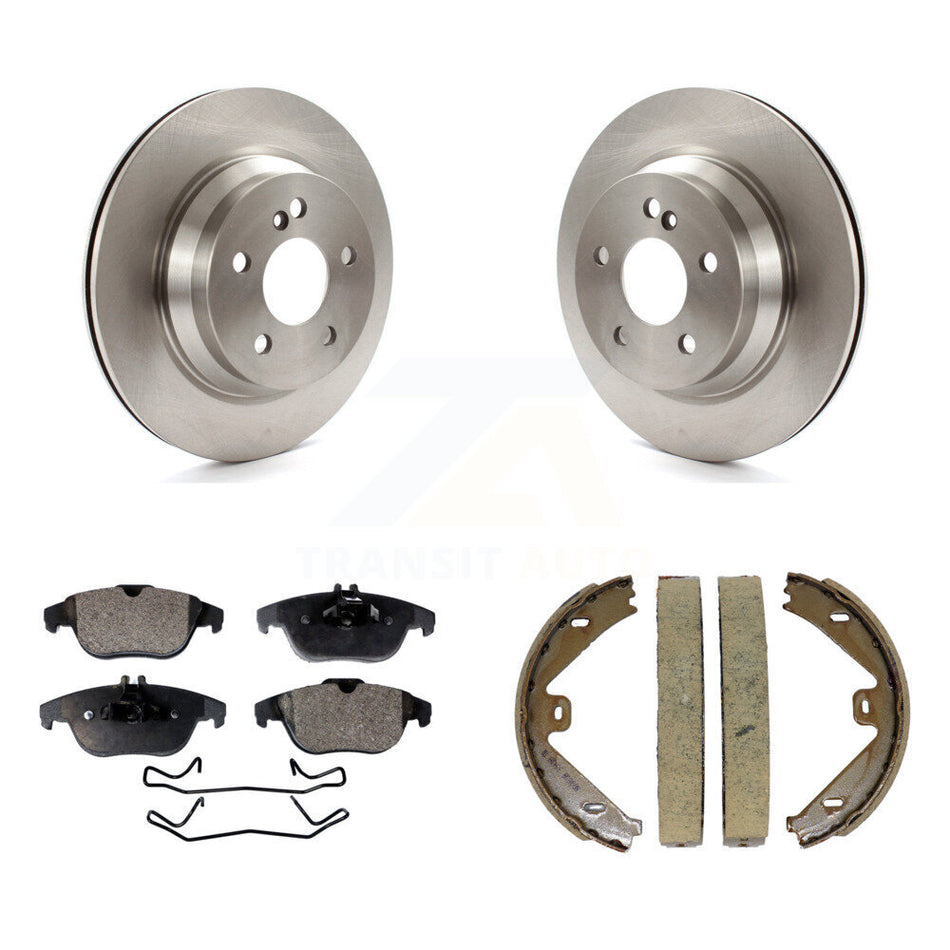 Rear Disc Rotors Semi-Metallic Pads And Parking Shoes Kit For Mercedes-Benz GLK350 GLK250 K8F-104717