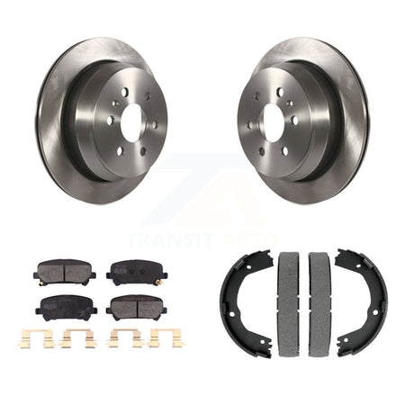 Rear Disc Rotors Semi-Metallic Pads & Parking Shoes Kit For Chevrolet Colorado GMC Canyon K8F-104755