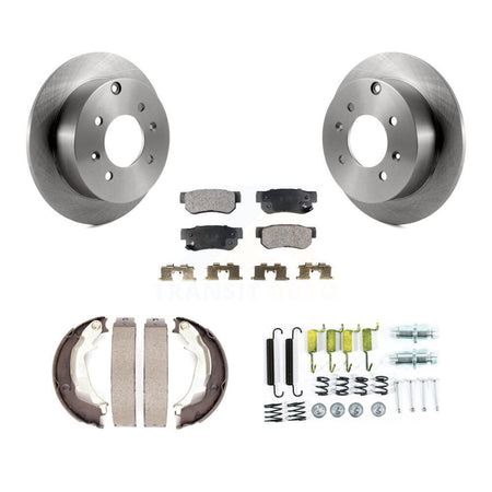 Rear Disc Rotors Semi-Metallic Pads Parking Shoes And Hardware Kit For Hyundai Sonata Kia K8F-104815