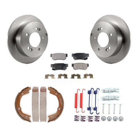 Rear Disc Rotors Semi-Metallic Pads Parking Shoes And Hardware Kit For Hyundai Tucson Kia K8F-104817